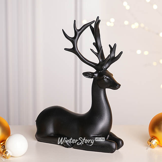 Декоративная фигурка Олень Кензо 21 см черная Koopman