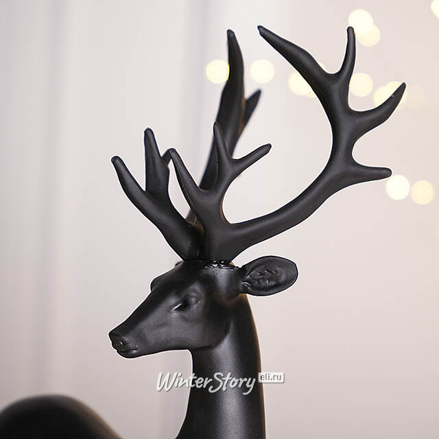 Декоративная фигурка Олень Кензо 21 см черная Koopman