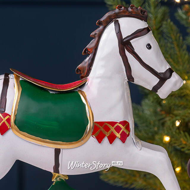Декоративная фигурка Лошадка-качалка Venice 31*24 см белая Koopman