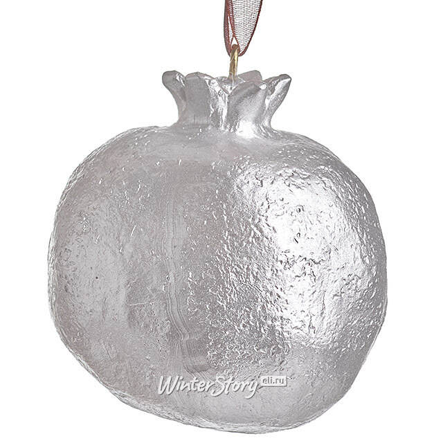 Елочная игрушка Гранат Dulverton 6 см серебряная Koopman