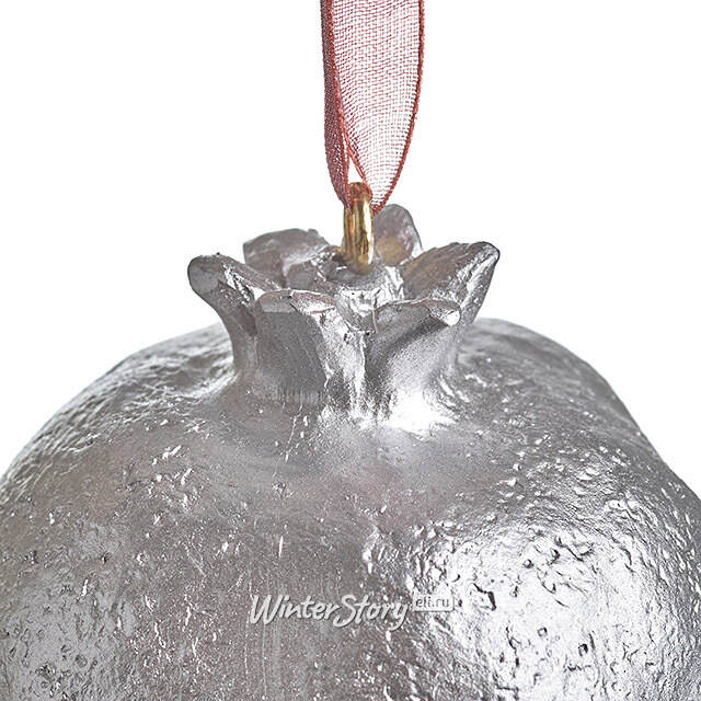 Елочная игрушка Гранат Dulverton 6 см серебряная Koopman