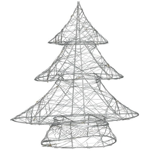 Светодиодная елка Монтелло Сильвер 30 см, 20 теплых белых LED, таймер, на батарейках Koopman