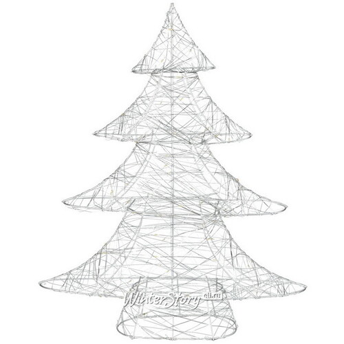 Светодиодная елка Монтелло Сильвер 60 см, 60 теплых белых LED, таймер, на батарейках Koopman