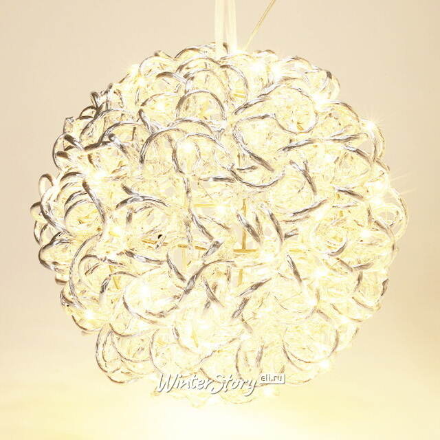 Светодиодный Шар Crylex 30 см, 100 теплых белых микро LED ламп, таймер, IP44 Koopman