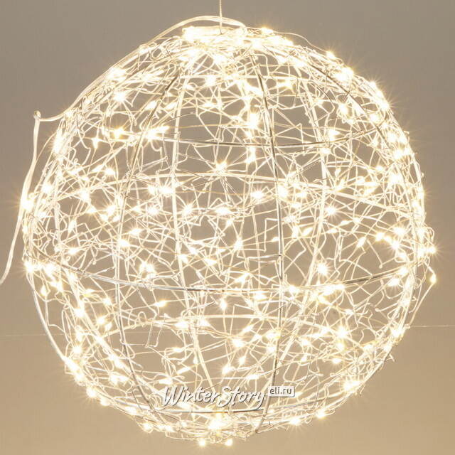 Светодиодный Шар Celesphere 25 см белый, 300 экстра теплых белых микро LED ламп, таймер, IP44 Koopman