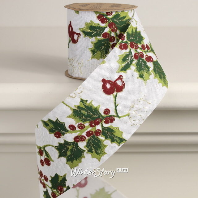 Декоративная лента Red Berries 270*6 см белая Koopman (Купман)