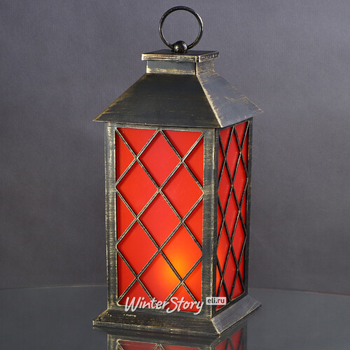 Декоративный фонарь с имитацией пламени Варандей 23 см, таймер, на батарейках Koopman