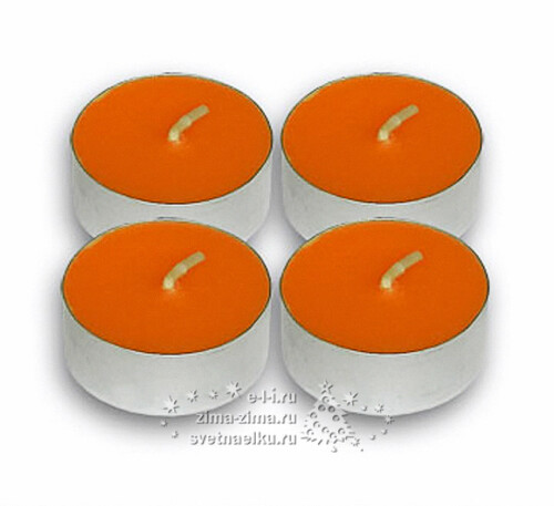 Набор ароматических чайных свечей Апельсин, 4 см, 6 шт. НСК
