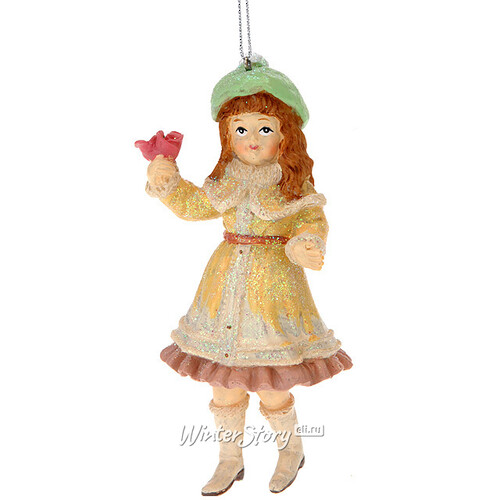Елочная игрушка Девочка с Розами 12 см, подвеска Koopman