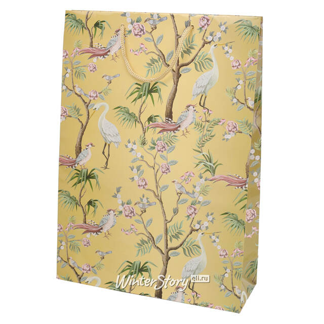 Подарочный пакет Райские птицы 34*25 см, ванильный Koopman