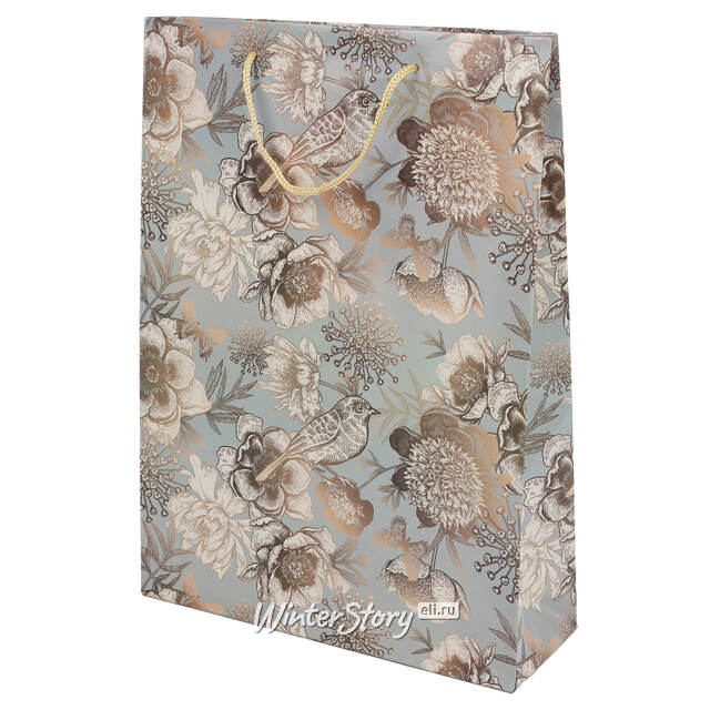 Подарочный пакет Райские Сады 34*25 см, серый Koopman