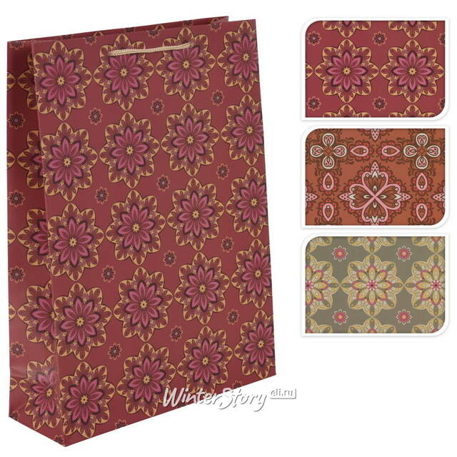 Подарочный пакет Motivo Floreale 16*11 см зеленый Koopman