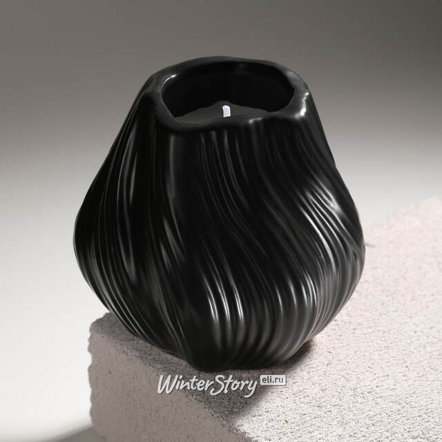 Свеча в стакане Flourish 9 см черная Koopman (Купман)