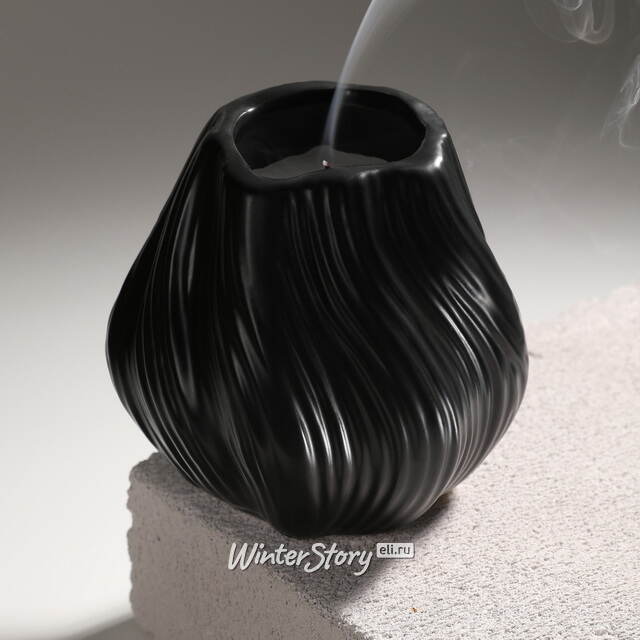 Свеча в стакане Flourish 9 см черная Koopman (Купман)