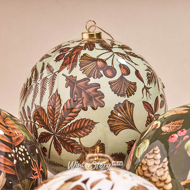 Набор елочных шаров Осень в лесах Консберга 10 см, 4 шт Koopman
