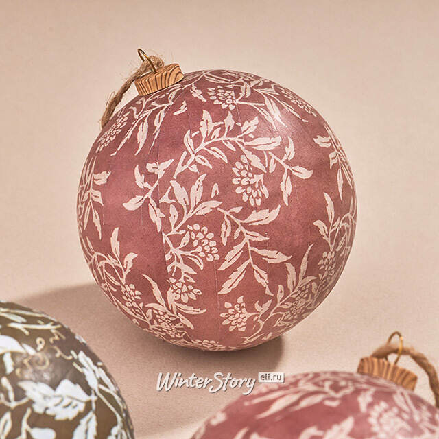 Набор елочных шаров Modello Floreale 8 см, 6 шт Koopman