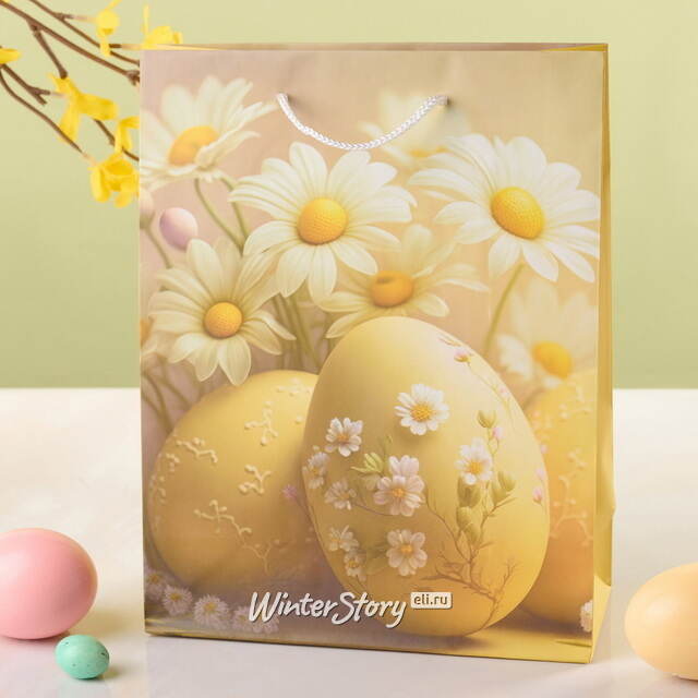 Подарочный пакет Пасхальные Ромашки 23*17 см Koopman