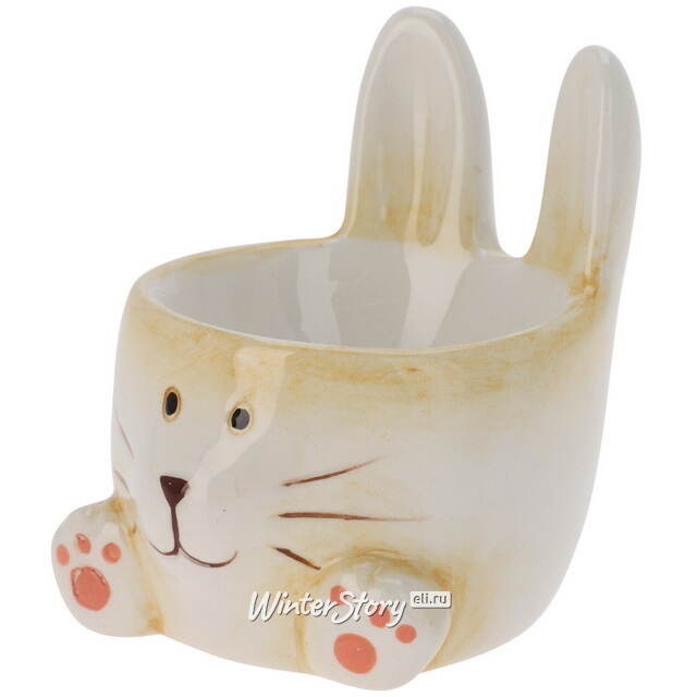 Подставка для пасхального яйца Кролик Питер 7*6 см оранжевая Koopman