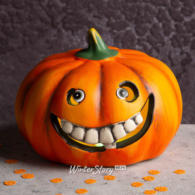 Фигурка на Хэллоуин Одержимая Тыква 14 см с подсветкой Koopman