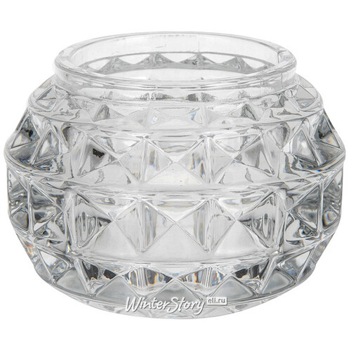 Подсвечник для чайной свечи Беллиссимо - Квадраты 5 см прозрачный, стекло Koopman