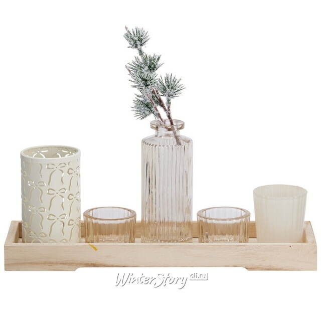 Набор подсвечников на подносе Lagundo, 6 предметов Koopman