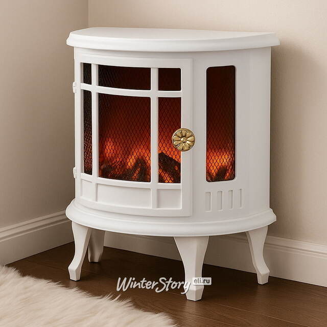 Белый светодиодный камин Dabren 30*24 см, на батарейках Koopman