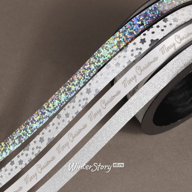 Набор декоративных лент Silver Christmas 16 м*1 см Koopman