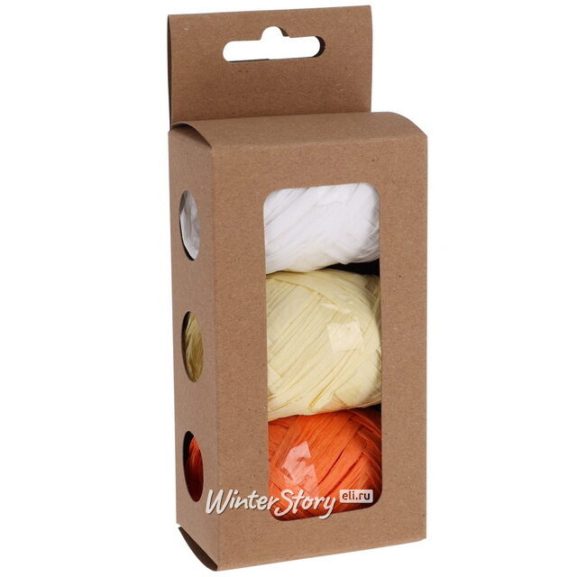 Набор лент для упаковки подарков Orange Holiday 10 м, 3 шт Koopman