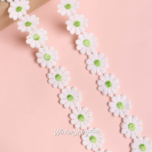 Декоративная лента Ромашка 200*5 см зеленая Koopman