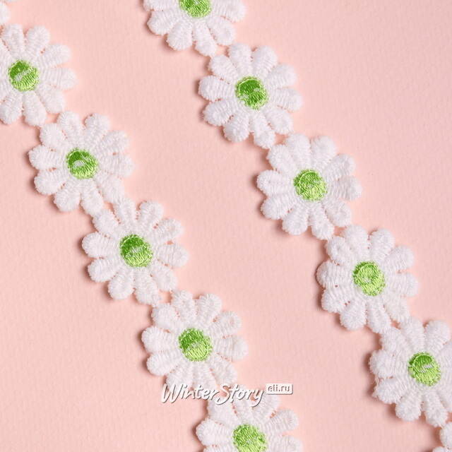 Декоративная лента Ромашка 200*5 см зеленая Koopman