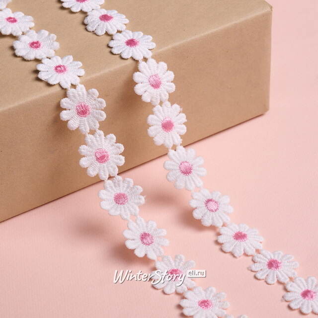 Декоративная лента Ромашка 200*5 см розовая Koopman