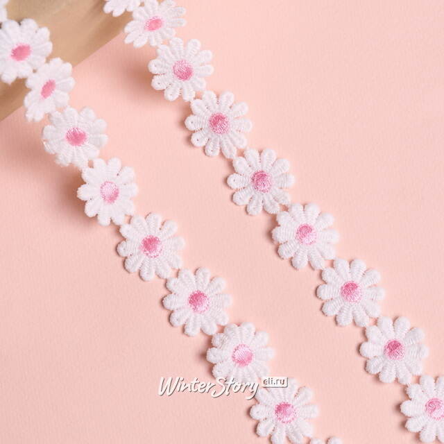 Декоративная лента Ромашка 200*5 см розовая Koopman