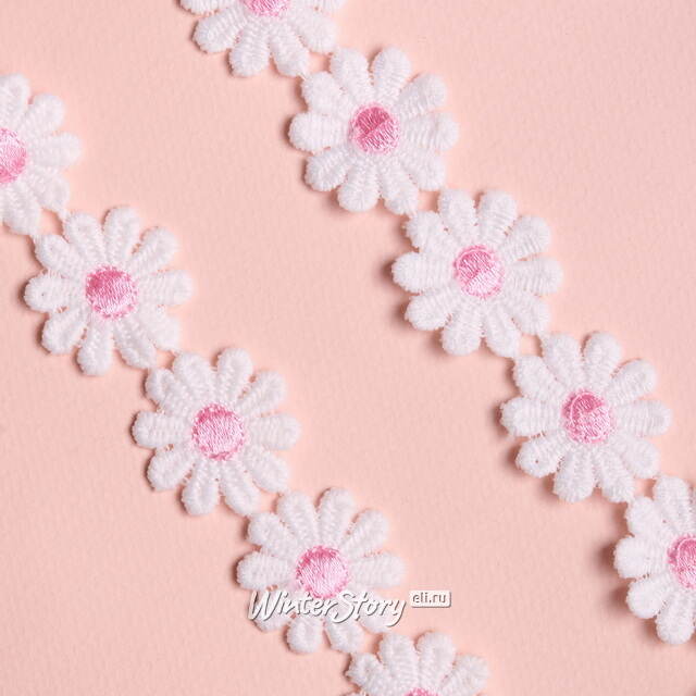 Декоративная лента Ромашка 200*5 см розовая Koopman