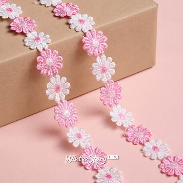 Декоративная лента Гербера 200*5 см розовая Koopman