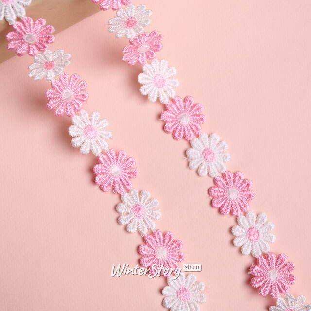 Декоративная лента Гербера 200*5 см розовая Koopman