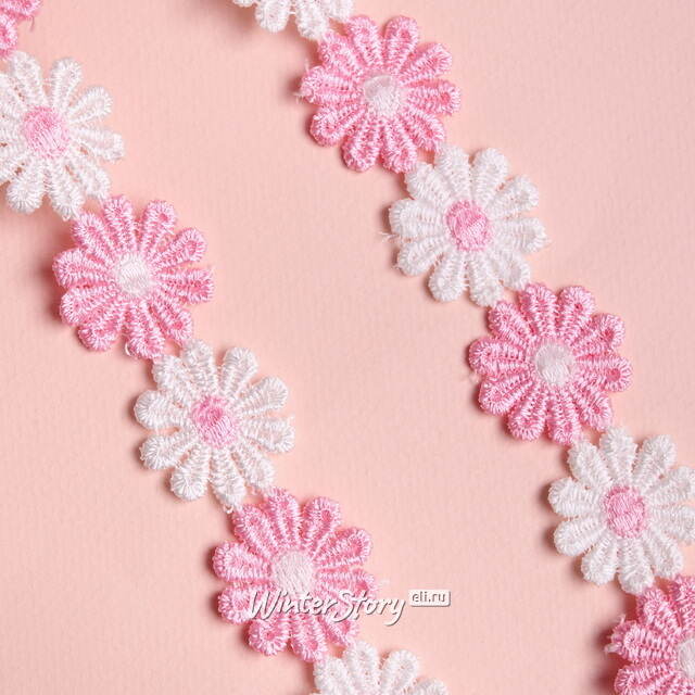 Декоративная лента Гербера 200*5 см розовая Koopman