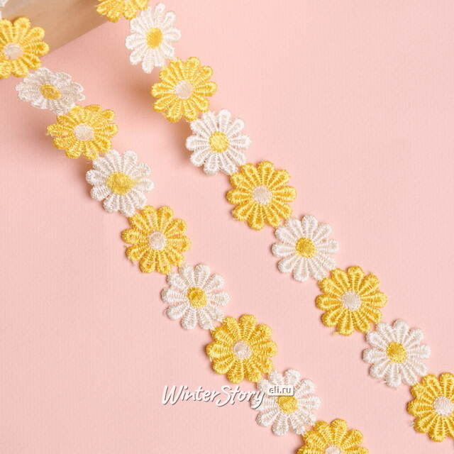 Декоративная лента Гербера 200*5 см желтая Koopman