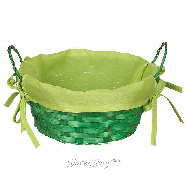Декоративная корзина Simple 21*9 см зеленая Koopman