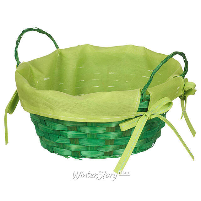 Декоративная корзина Simple 21*9 см зеленая Koopman