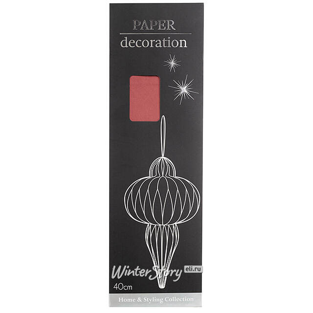 Бумажное украшение Мелиана - Red Twirl 40 см Koopman