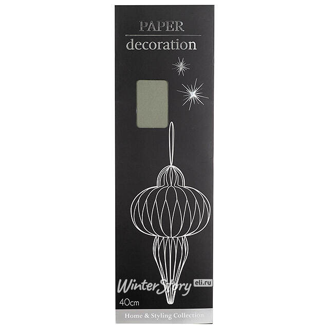 Бумажное украшение Мелиана - Silver Twirl 40 см Koopman