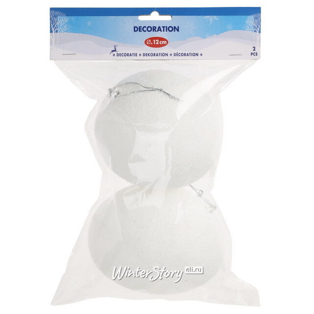 Искусственные Снежки Nigel 12 см, 2 шт Koopman