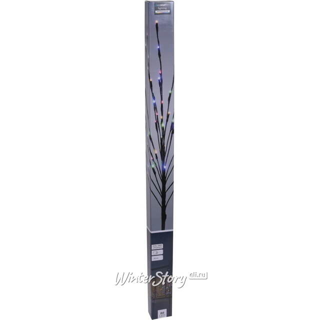 Светодиодное дерево Лейтон 110 см, 80 разноцветных LED ламп, на батарейках, таймер, IP44 Koopman