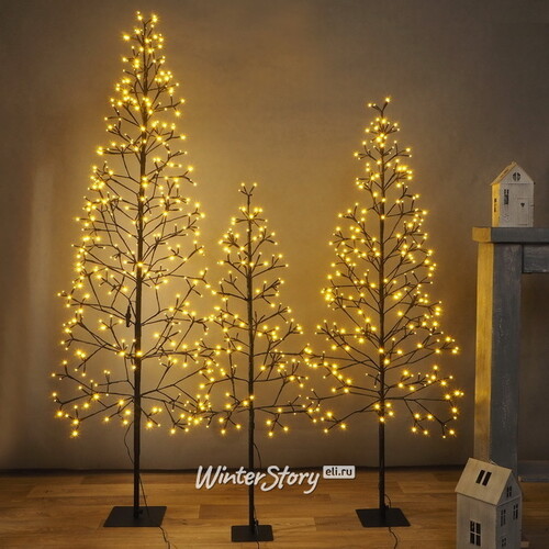 Светящаяся елка Бруклин 150 см, 280 теплых белых LED ламп, IP44 Koopman