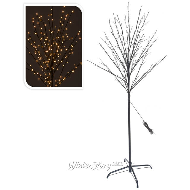 Светодиодное дерево Сказочная Липа 150 см 200 теплых белых мини LED ламп, IP44 Koopman