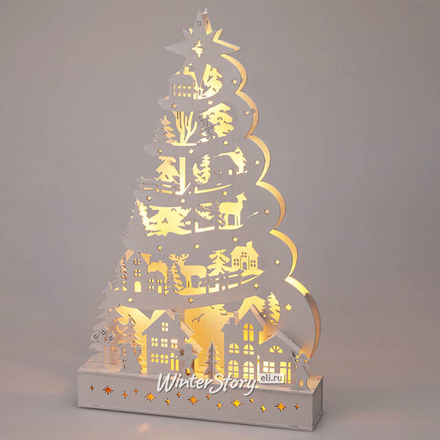 Светодиодная фигура Елка Sudbury 45 см, 15 теплых белых LED ламп, на батарейках, таймер Koopman