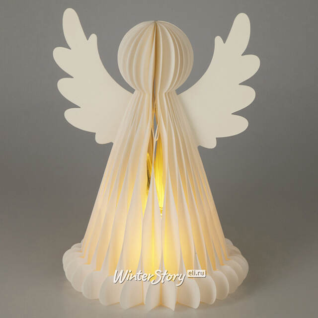 Светящаяся фигура из бумаги Ангел Gervain 50 см, на батарейках, таймер Koopman