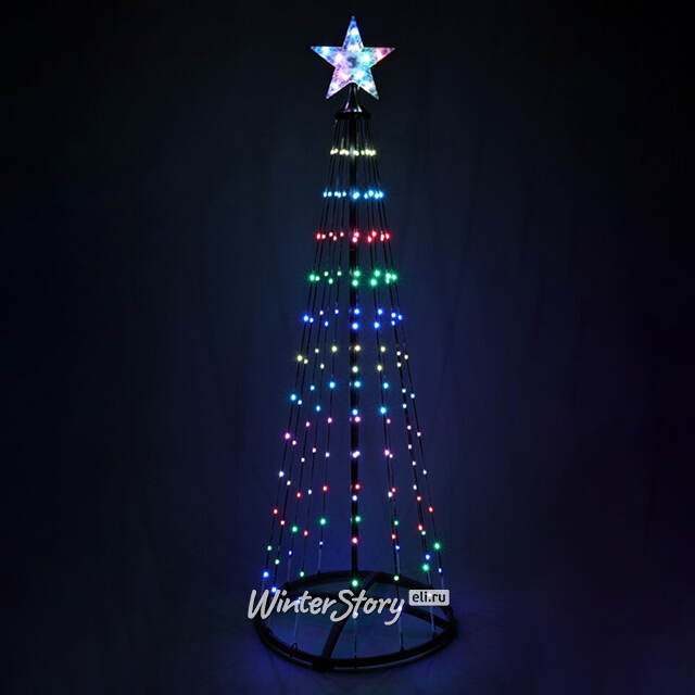 Светодиодная елка Radianta 150 см, 154 RGB LED ламп, пульт управления, контроллер, IP44 Koopman