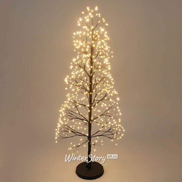 Светодиодная елка Lumivia 100 см черная, 600 теплых белых LED ламп, IP44 Koopman