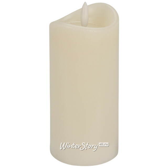 Светодиодная свеча с имитацией пламени Кертон 15 см, слоновая кость, на батарейках, таймер Koopman